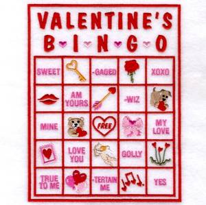 Picture of Valentine Bingo Card #4 Machine Embroidery Design