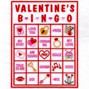 Picture of Valentine Bingo Card #6 Machine Embroidery Design
