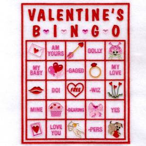 Picture of Valentine Bingo Card #7 Machine Embroidery Design