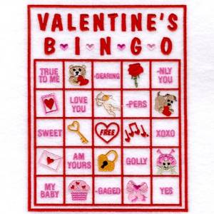 Picture of Valentine Bingo Card #9 Machine Embroidery Design