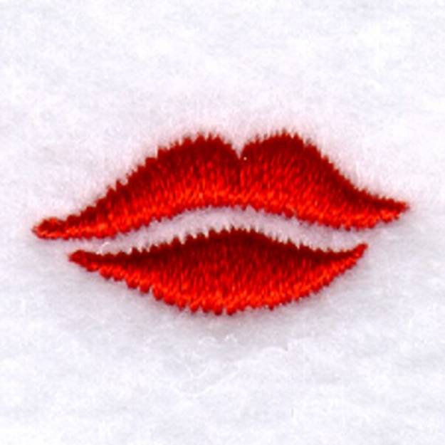 Picture of Lips Icon Machine Embroidery Design