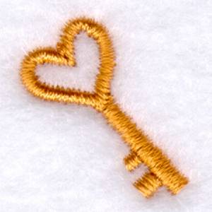 Picture of Heart Key Icon Machine Embroidery Design