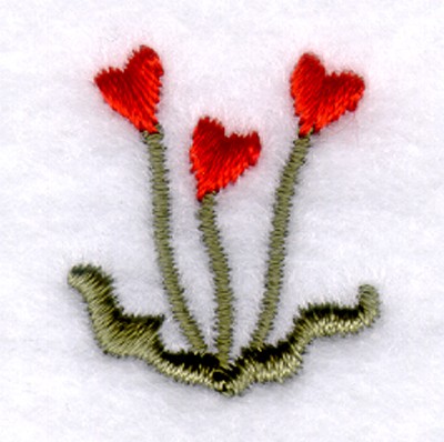 Heart Flowers Icon Machine Embroidery Design