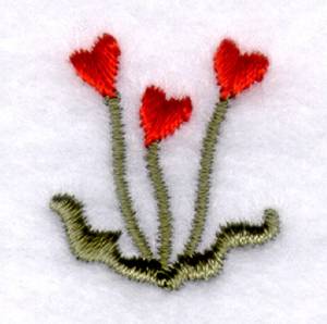 Picture of Heart Flowers Icon Machine Embroidery Design