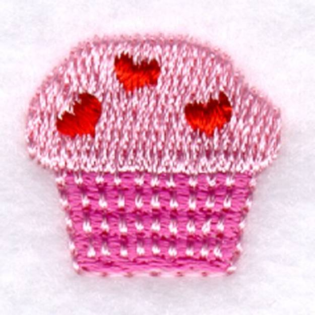 Picture of Valentine Cupcake Icon Machine Embroidery Design