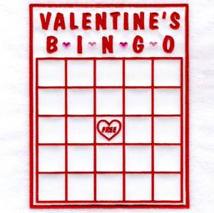 Picture of Valentine Bingo Applique Create A Card Machine Embroidery Design
