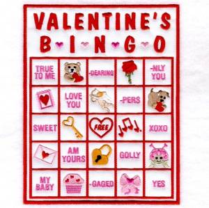 Picture of Valentine Bingo Applique Card #10 Machine Embroidery Design