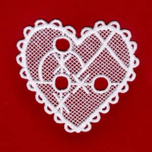 Picture of XOXO Lace Heart Machine Embroidery Design