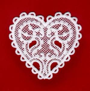 Picture of Paisley Lace Heart Machine Embroidery Design
