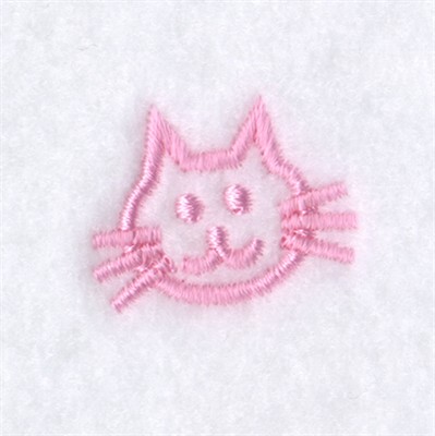 Cat Face Icon Machine Embroidery Design
