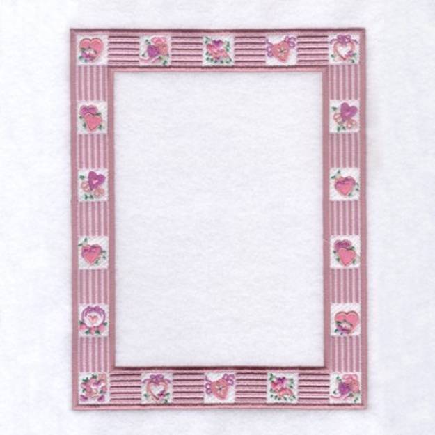 Picture of Valentine Country Frame Large Machine Embroidery Design