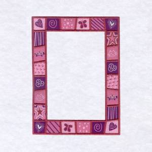 Picture of Valentine Mosaic Frame Medium Machine Embroidery Design