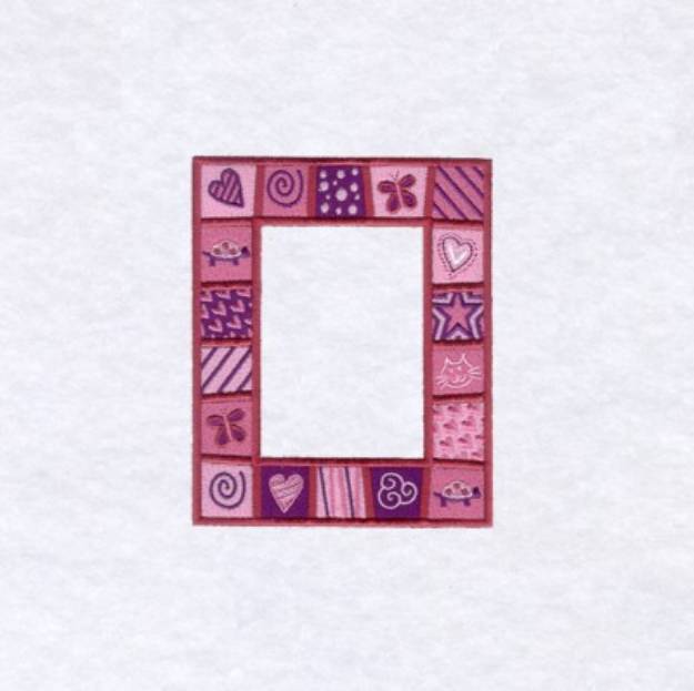 Picture of Valentine Mosaic Frame Small Machine Embroidery Design