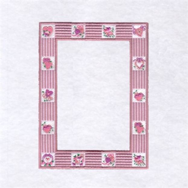 Picture of Valentine Country Frame Medium Machine Embroidery Design