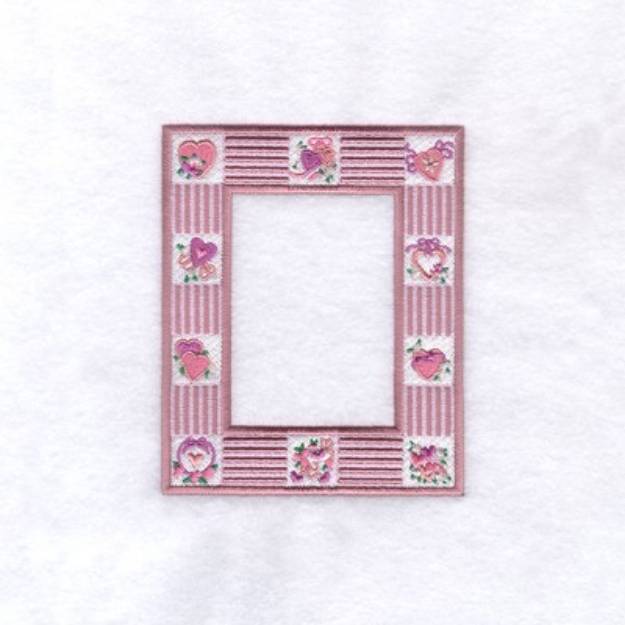 Picture of Valentine Country Frame Small Machine Embroidery Design