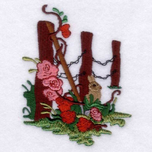 Picture of Rabbit in Summer Garden Machine Embroidery Design