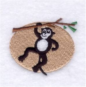 Picture of Monkey Oval Machine Embroidery Design