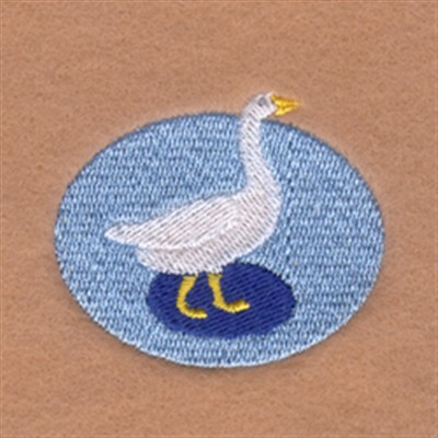 Goose Oval Machine Embroidery Design