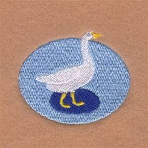 Picture of Goose Oval Machine Embroidery Design
