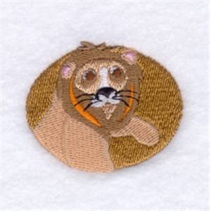 Picture of Lion Oval Machine Embroidery Design