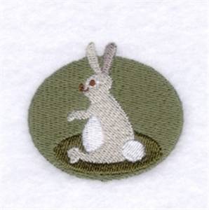 Picture of Bunny Oval Machine Embroidery Design