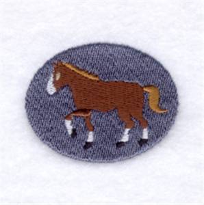 Picture of Horse Oval Machine Embroidery Design