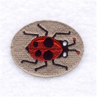 Lady Bug Oval Machine Embroidery Design