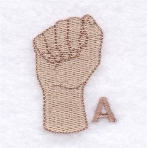 Picture of Letter A Sign Machine Embroidery Design