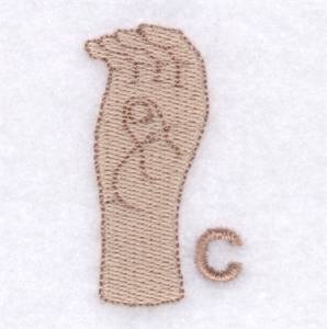 Picture of Letter C Sign Machine Embroidery Design