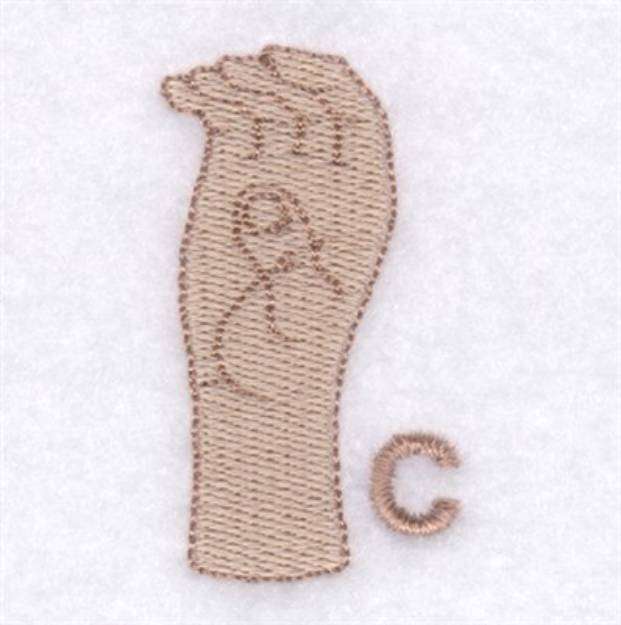 Picture of Letter C Sign Machine Embroidery Design