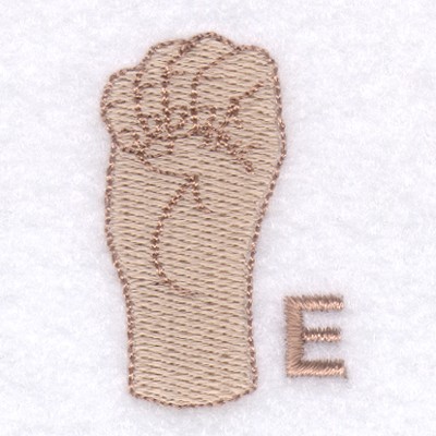 Letter E Sign Machine Embroidery Design