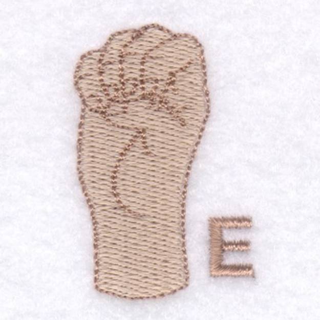 Picture of Letter E Sign Machine Embroidery Design