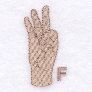 Picture of Letter F Sign Machine Embroidery Design