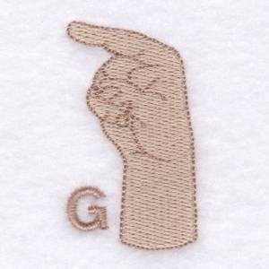 Picture of Letter G Sign Machine Embroidery Design