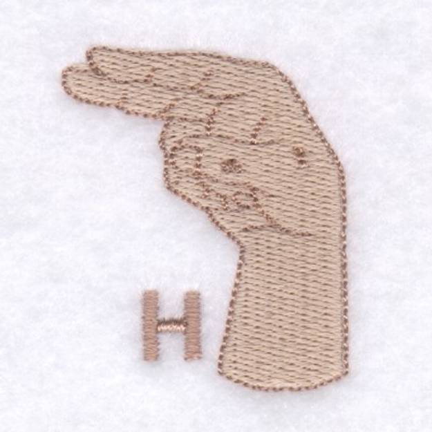 Picture of Letter H Sign Machine Embroidery Design