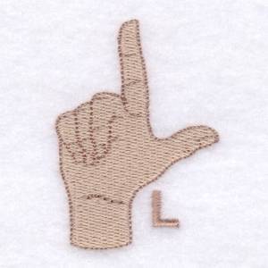 Picture of Letter L Sign Machine Embroidery Design