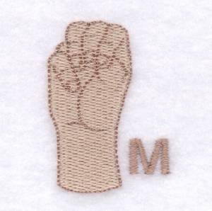 Picture of Letter M Sign Machine Embroidery Design