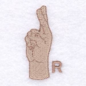 Picture of Letter R Sign Machine Embroidery Design