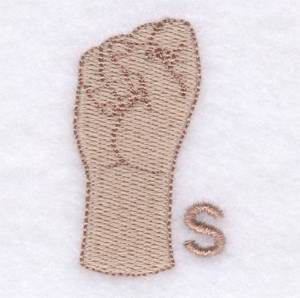 Picture of Letter S Sign Machine Embroidery Design
