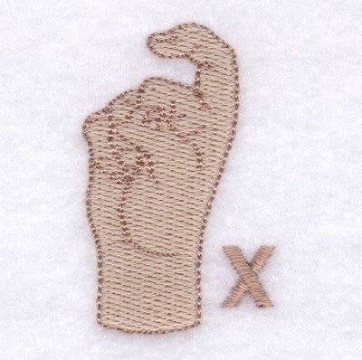 Letter X Sign Machine Embroidery Design
