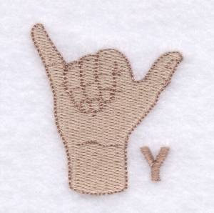 Picture of Letter Y Sign Machine Embroidery Design