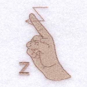 Picture of Letter Z Sign Machine Embroidery Design