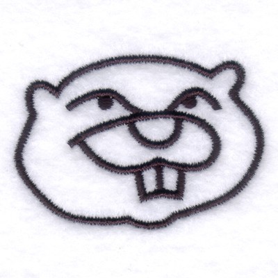 Beavers Emblem Machine Embroidery Design