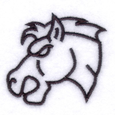 Mustangs Emblem Machine Embroidery Design