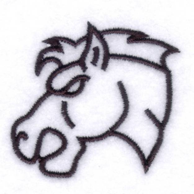 Picture of Mustangs Emblem Machine Embroidery Design