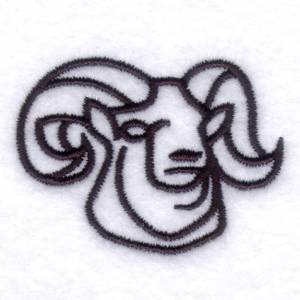 Picture of Rams Emblem Machine Embroidery Design