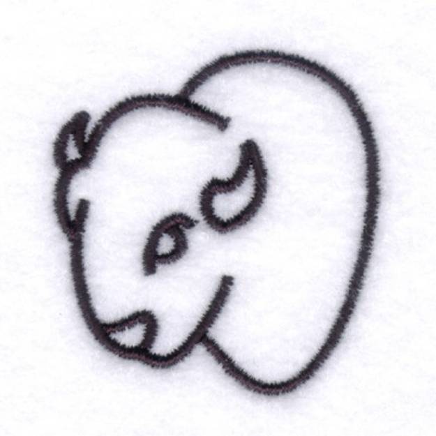 Picture of Bison Emblem Machine Embroidery Design