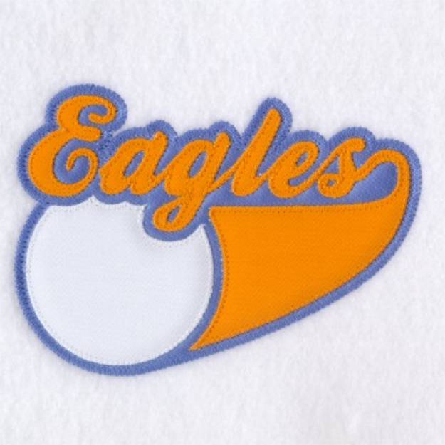 Picture of Eagles 3 Color Applique Machine Embroidery Design