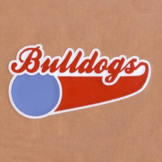 Picture of Bulldogs 3 Color Applique Machine Embroidery Design
