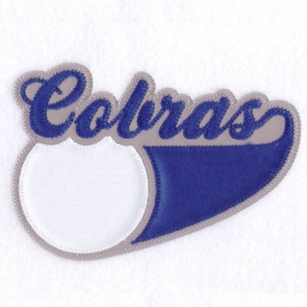 Picture of Cobras 3 Color Applique Machine Embroidery Design